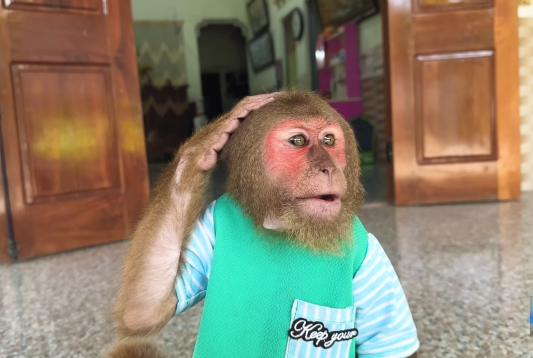 CUTIS farmer & Baby monkey, harvest eggs invite Mom unbelievable special dish