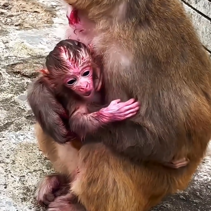 She’s not the baby’s mother. The baby is trying to escape.